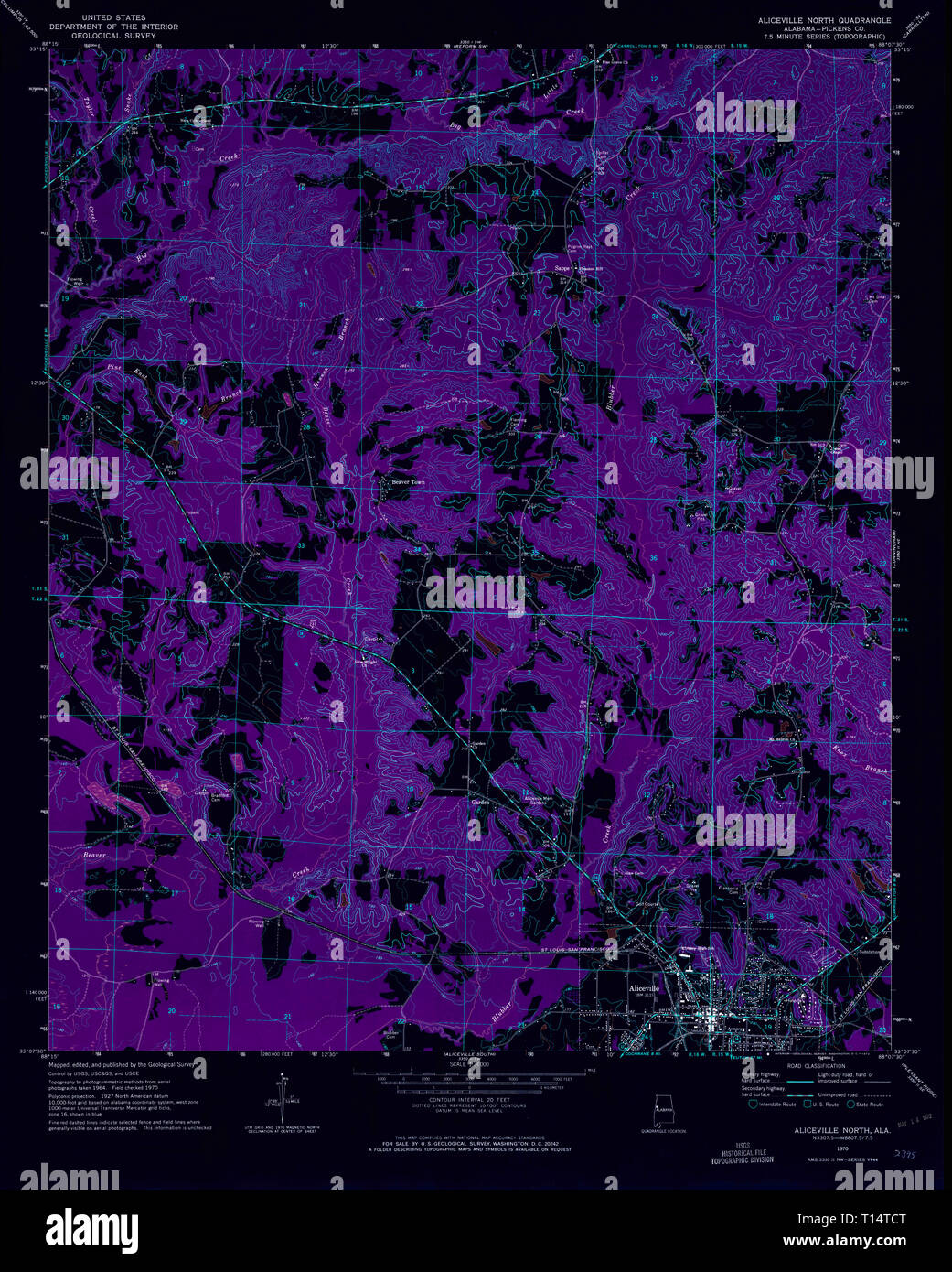 Map of aliceville hires stock photography and images Alamy