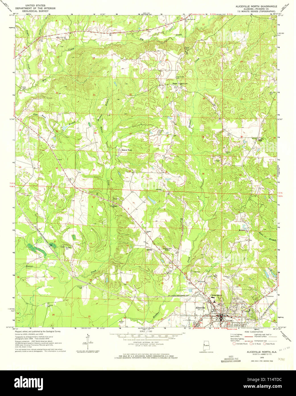 Map of aliceville hires stock photography and images Alamy
