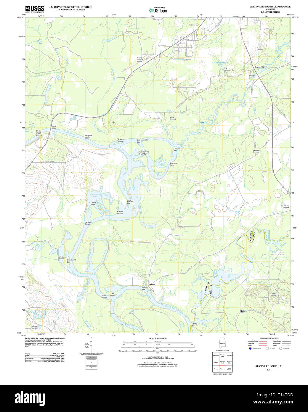 Aliceville map hires stock photography and images Alamy