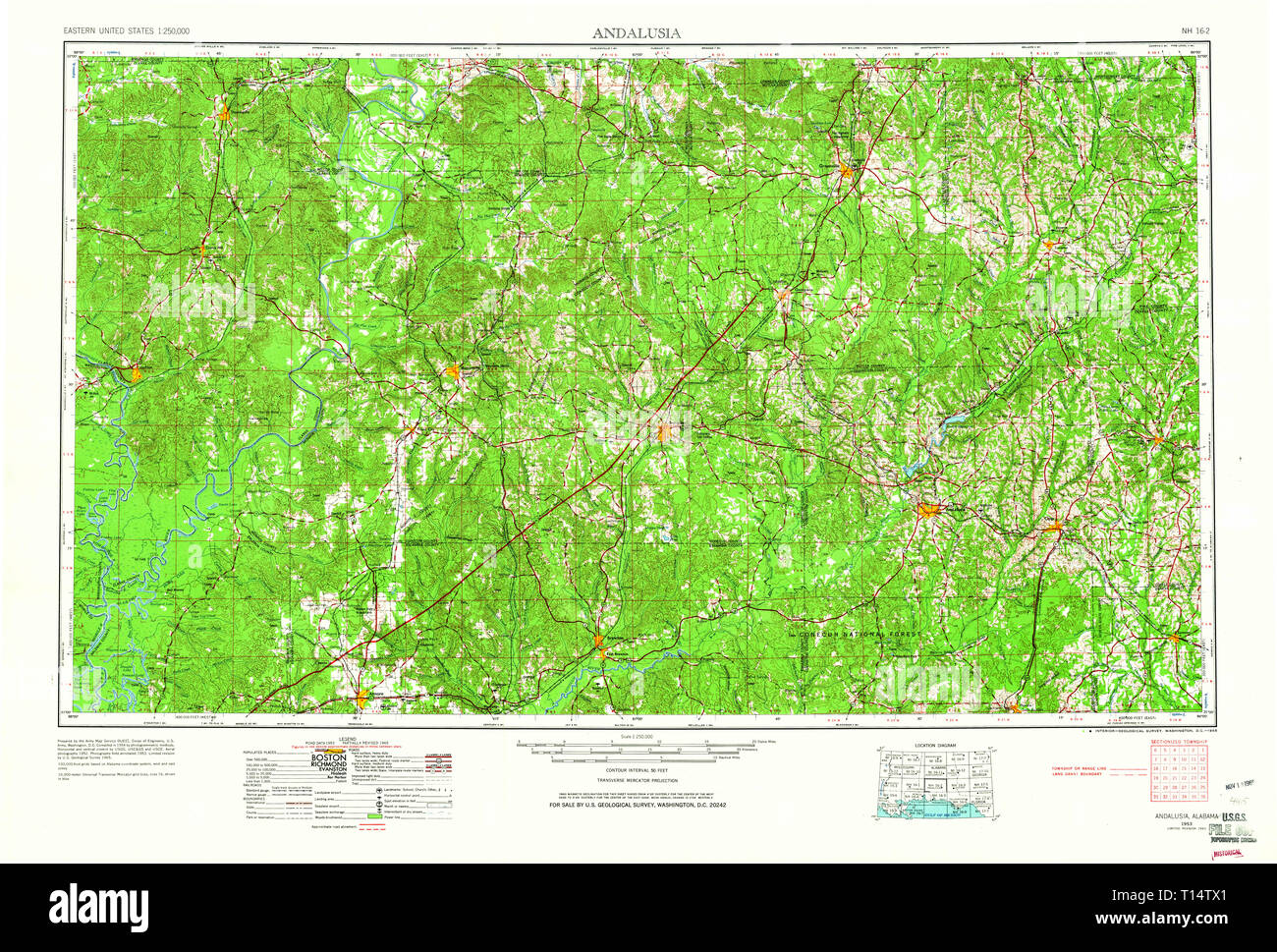 Andalusia alabama map hires stock photography and images Alamy