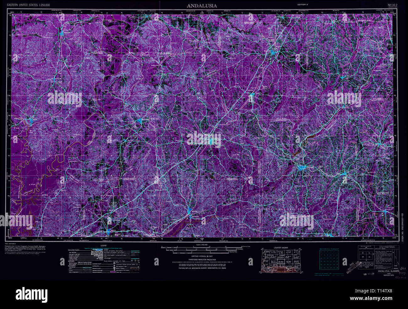 Andalusia alabama map hires stock photography and images Alamy