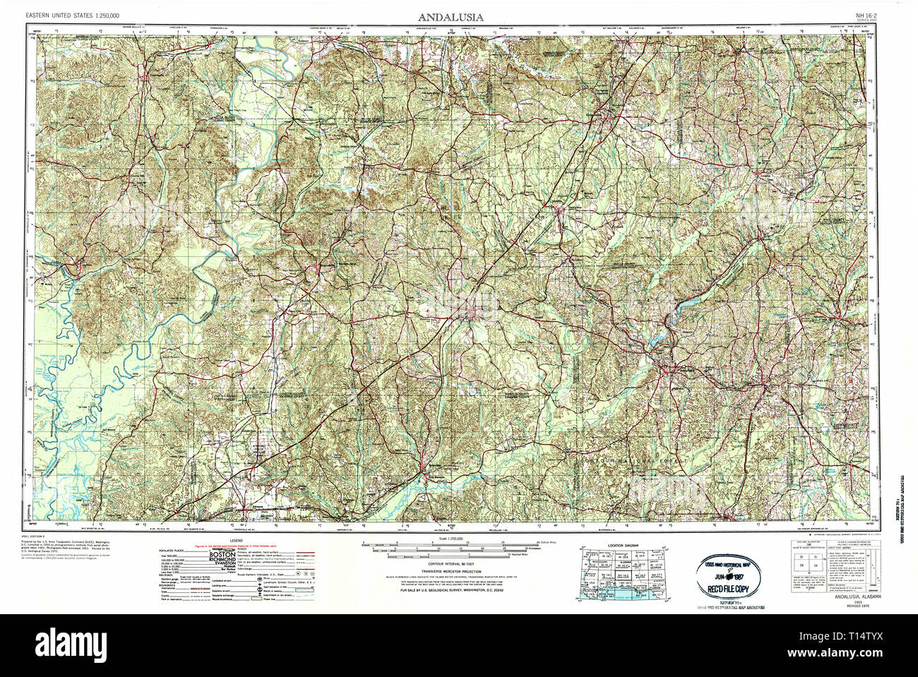 Andalusia alabama map hires stock photography and images Alamy