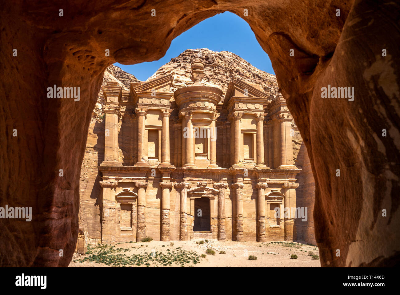 Ad Deir (The Monastery) at petra, jodan Stock Photo