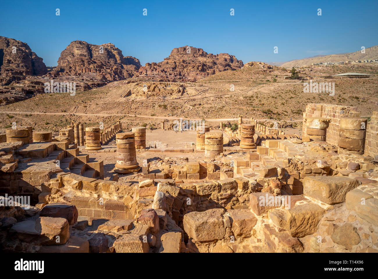 The Great Temple of Petra, jordan Stock Photo
