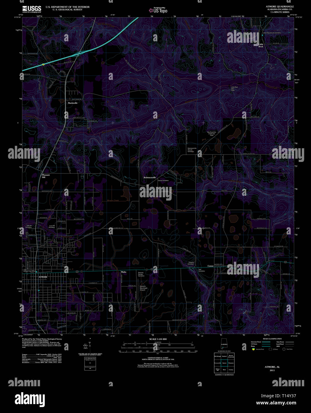 Map of atmore hires stock photography and images Alamy