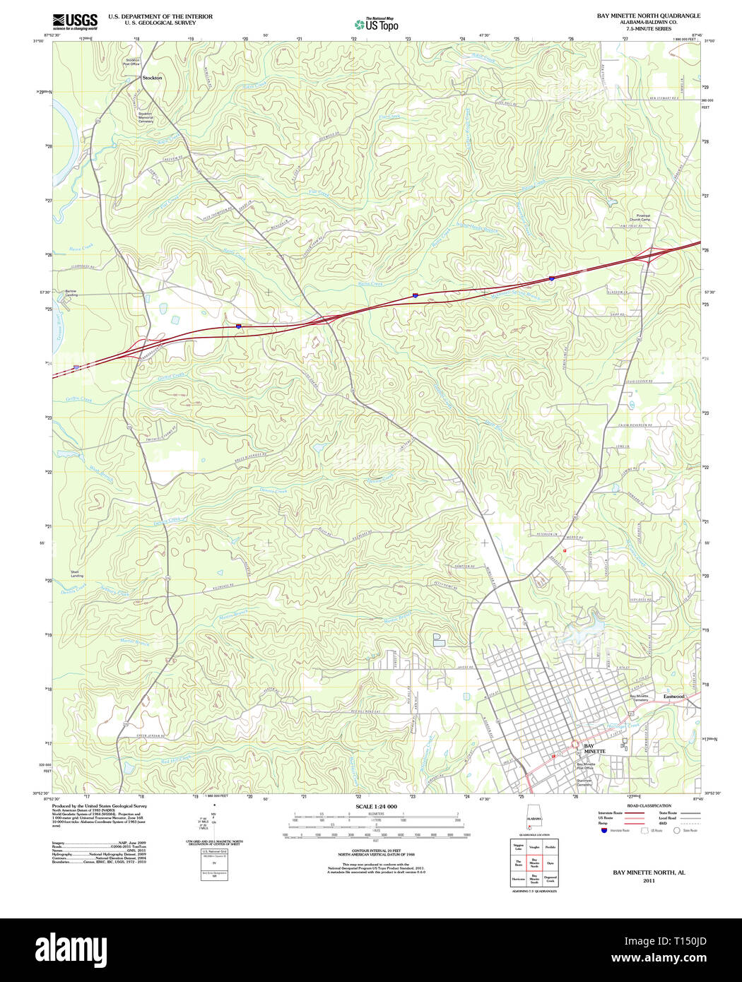 Bay alabama map hires stock photography and images Alamy