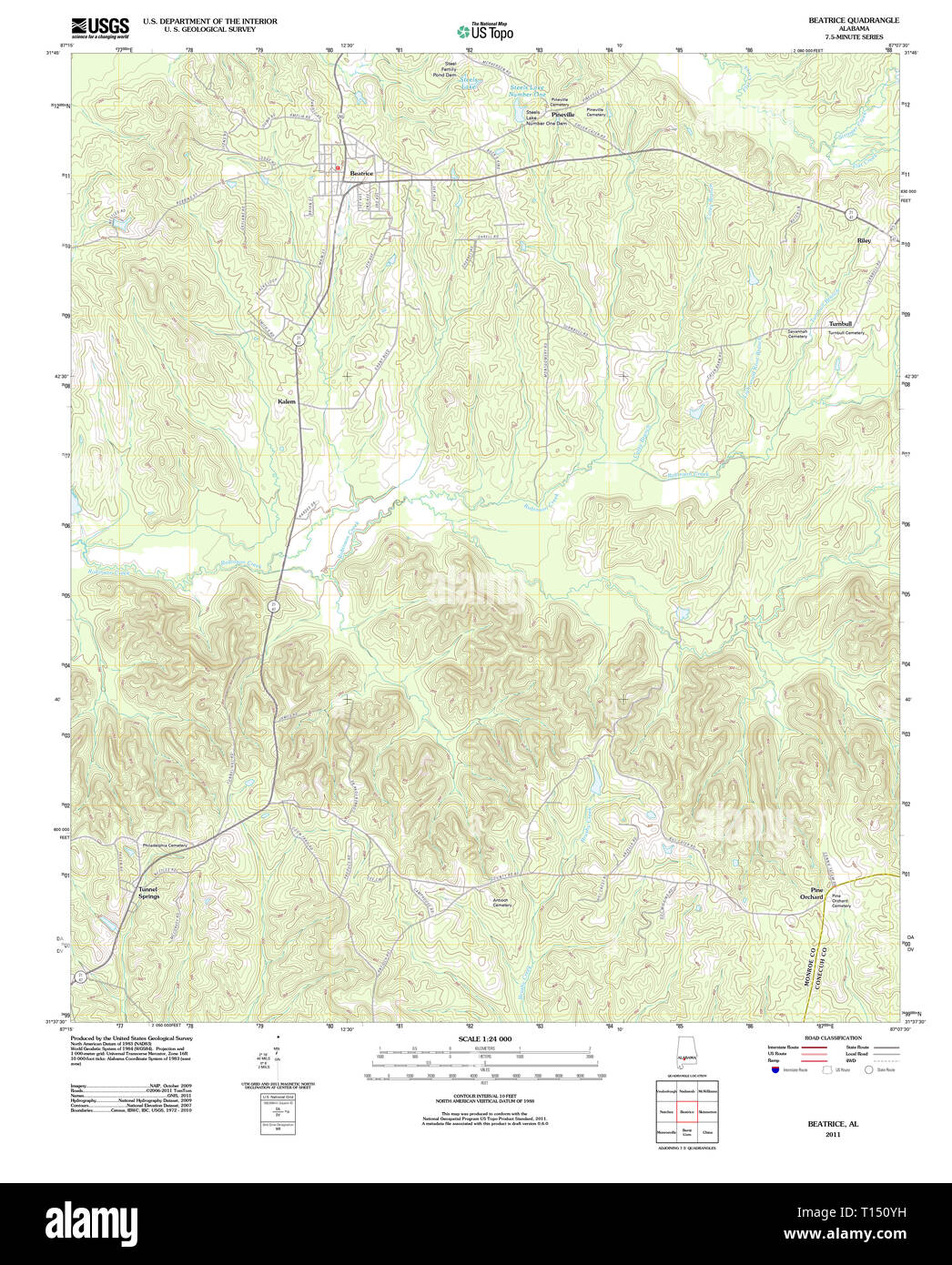 Beatrice alabama map hires stock photography and images Alamy