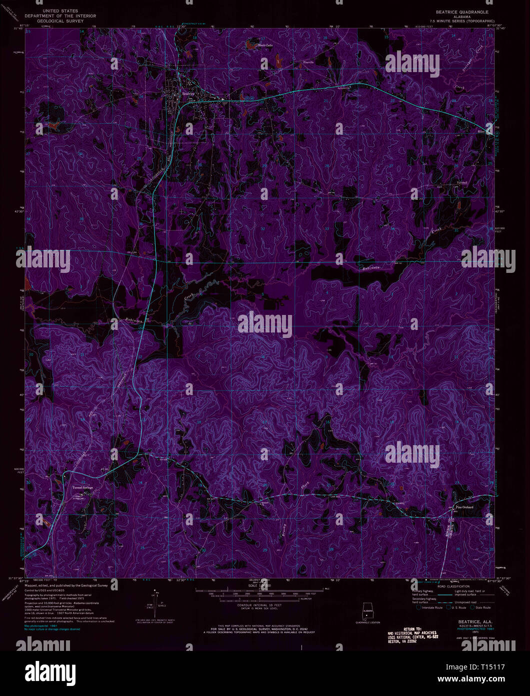 Beatrice alabama map hires stock photography and images Alamy