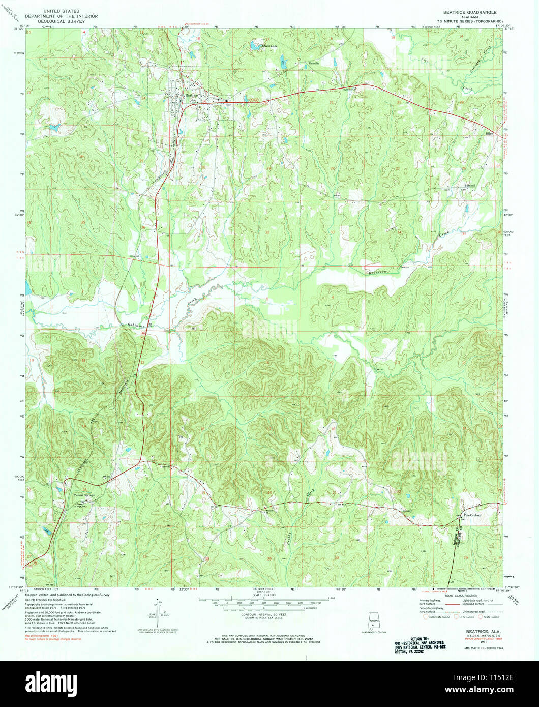 Beatrice alabama map hires stock photography and images Alamy