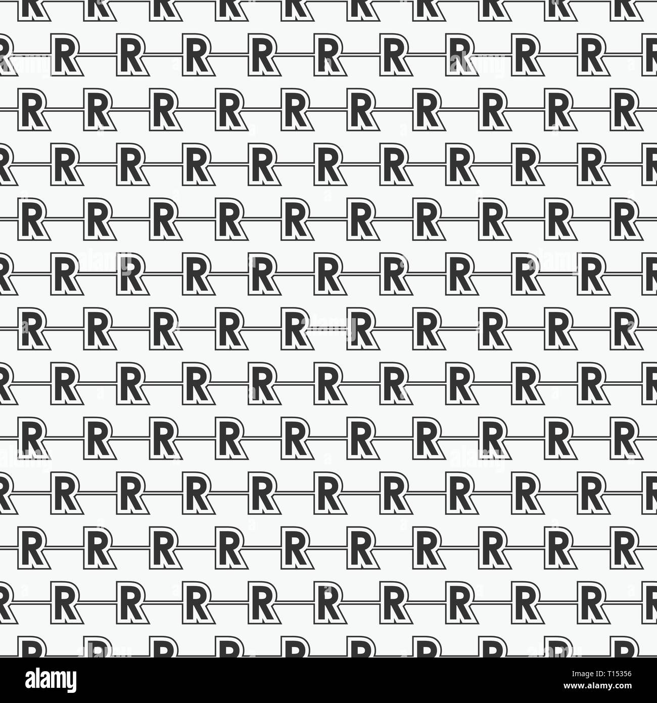Vector seamless pattern of alphabet letter R Stock Vector Image & Art ...