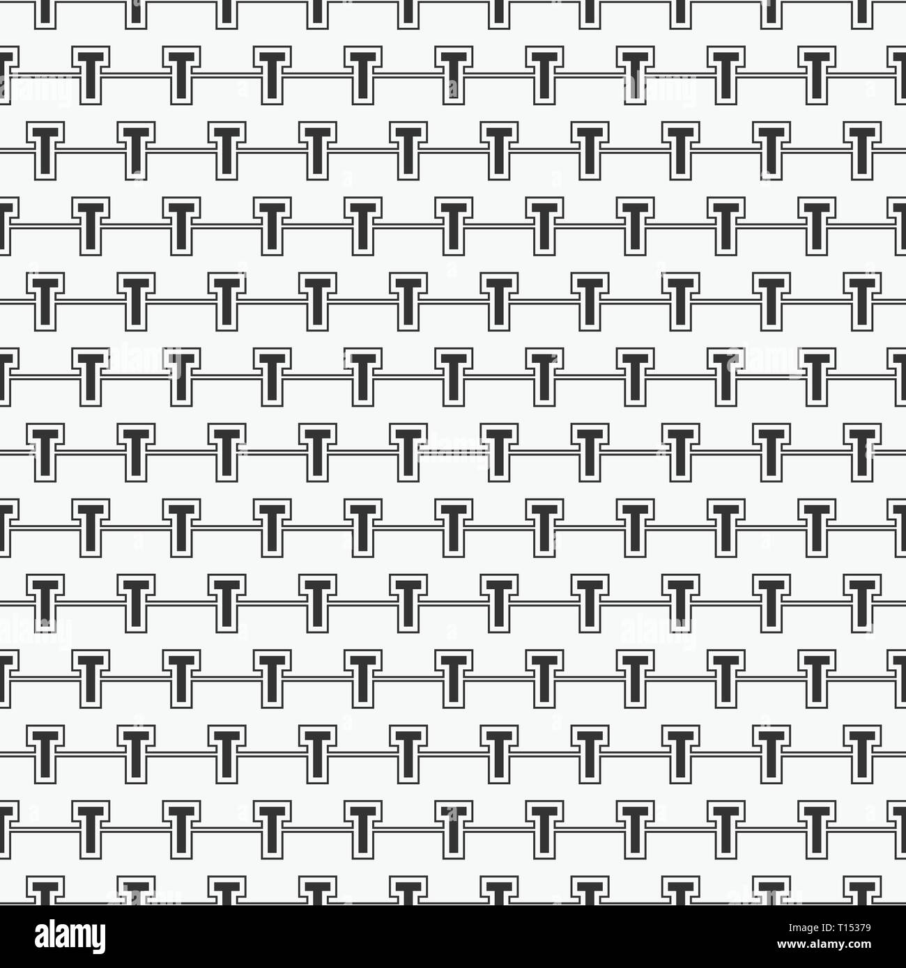 Vector seamless pattern of alphabet letter T Stock Vector Image & Art ...
