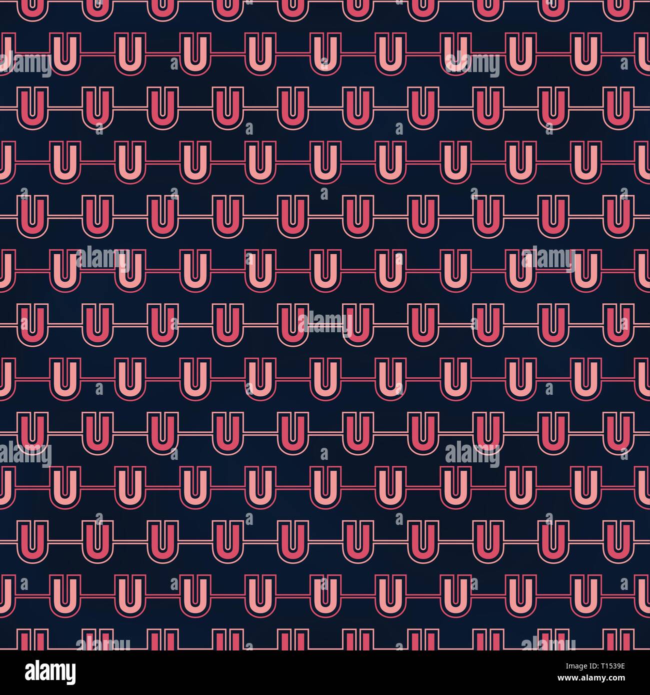 Vector seamless pattern of alphabet letter U Stock Vector Image & Art ...