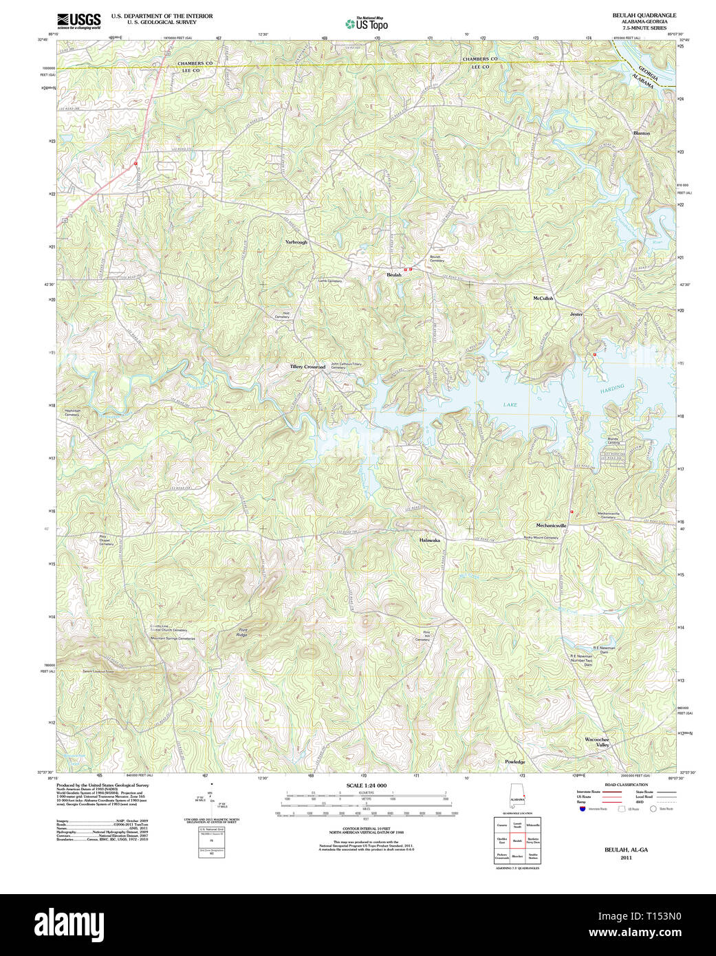 Map of beulah hires stock photography and images Alamy
