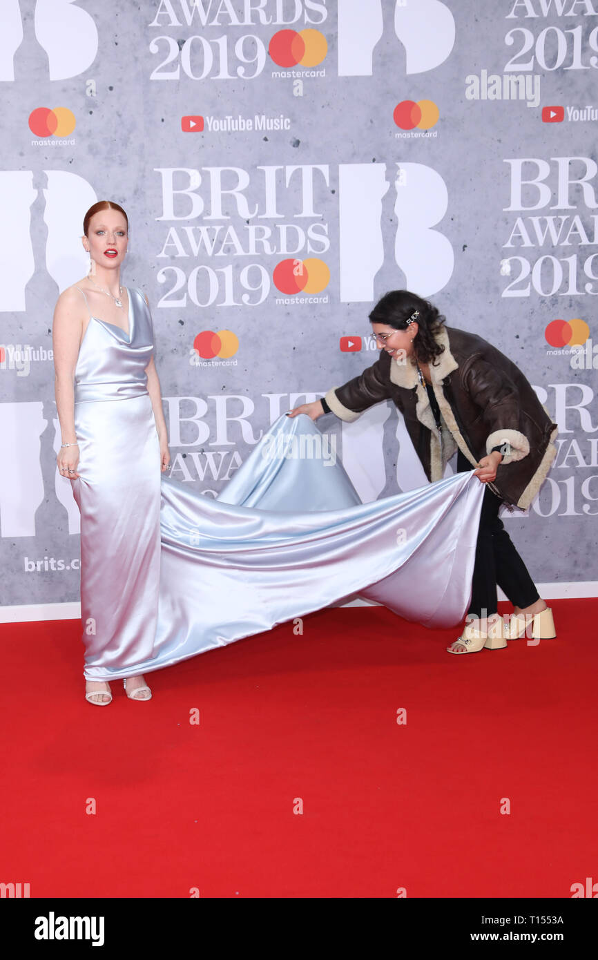 The Brit Awards 2019 held at the O2 - Arrivals Featuring: Jess Glynne