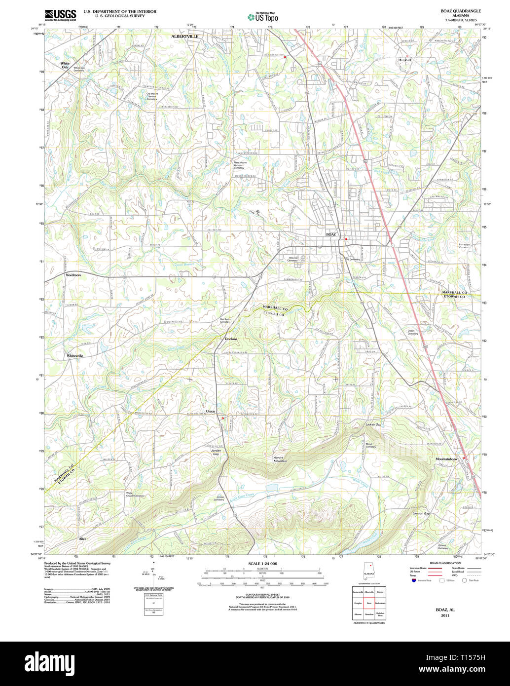 Boaz alabama map hires stock photography and images Alamy
