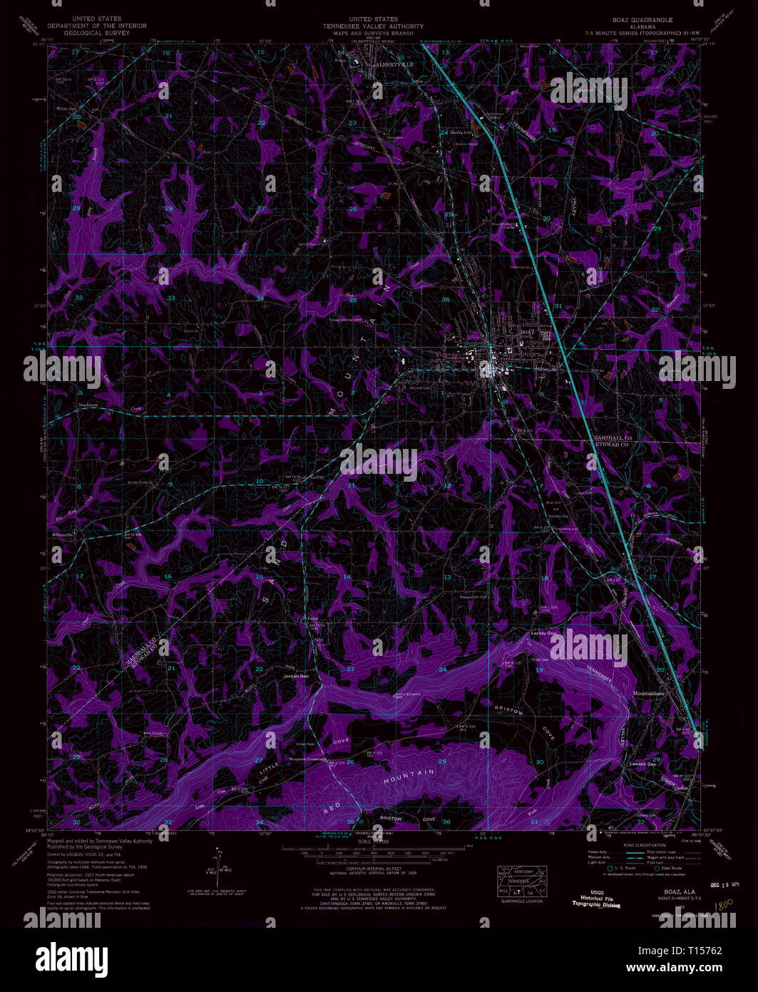 Boaz alabama map hires stock photography and images Alamy