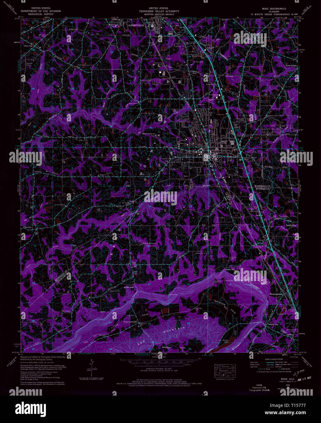 Boaz alabama map hires stock photography and images Alamy