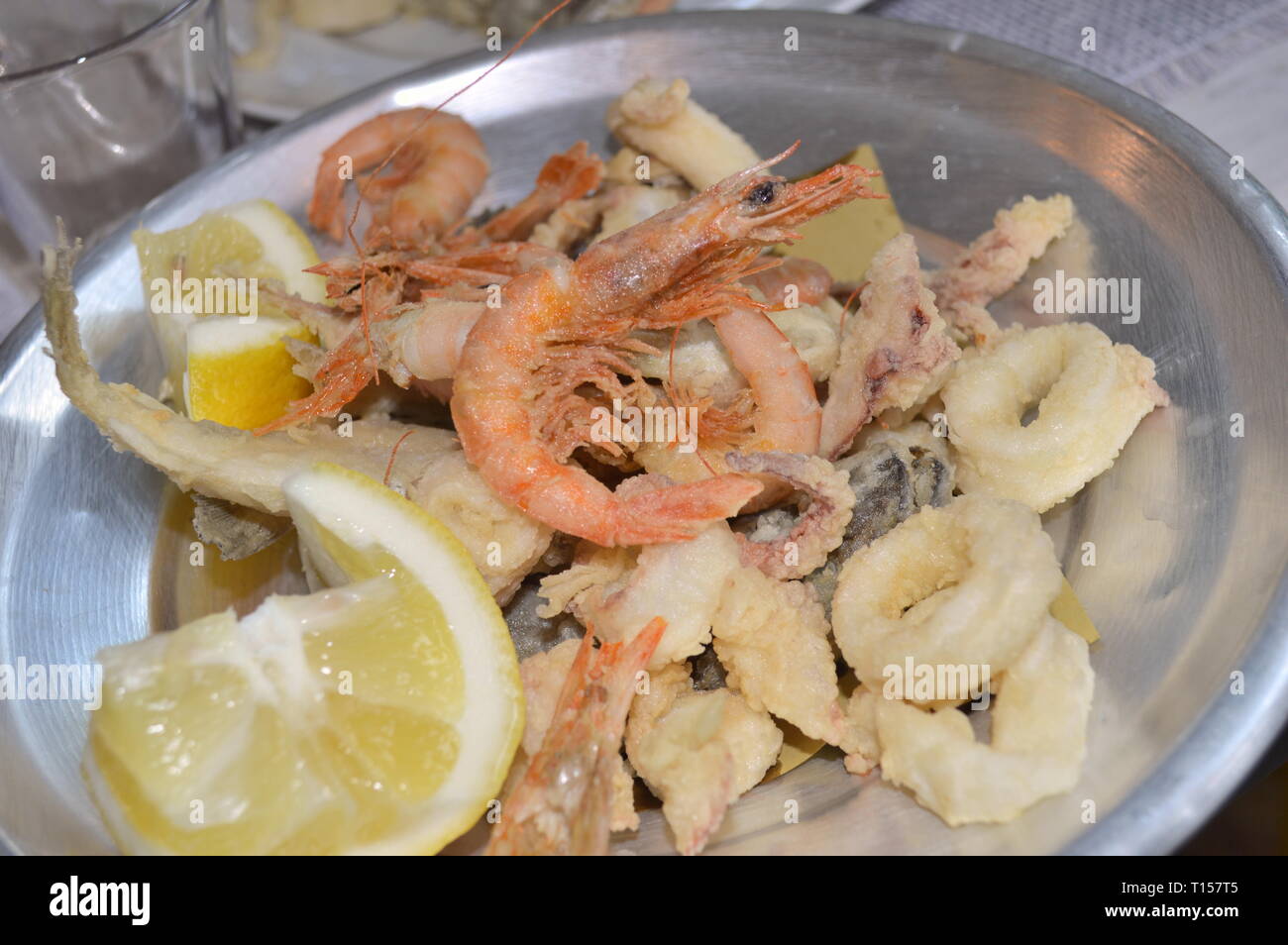 fresh fish fried on table Stock Photo Alamy
