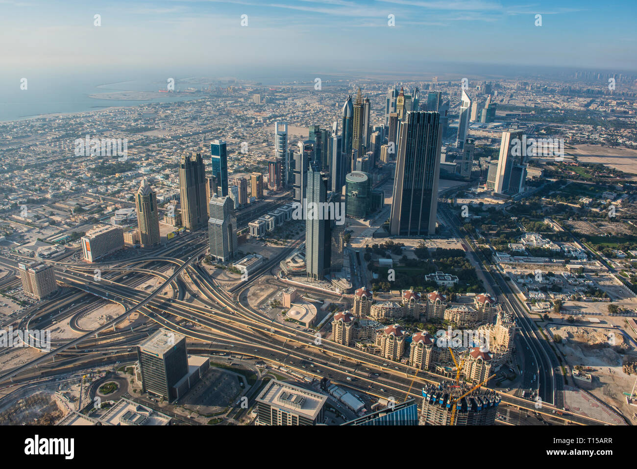 UAE, Dubai, Highrise building in Down Town Dubai Stock Photo