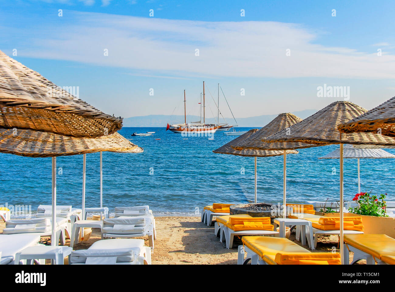 Bodrum, Turkey, 24 May 2010: Bitez Beach Stock Photo - Alamy