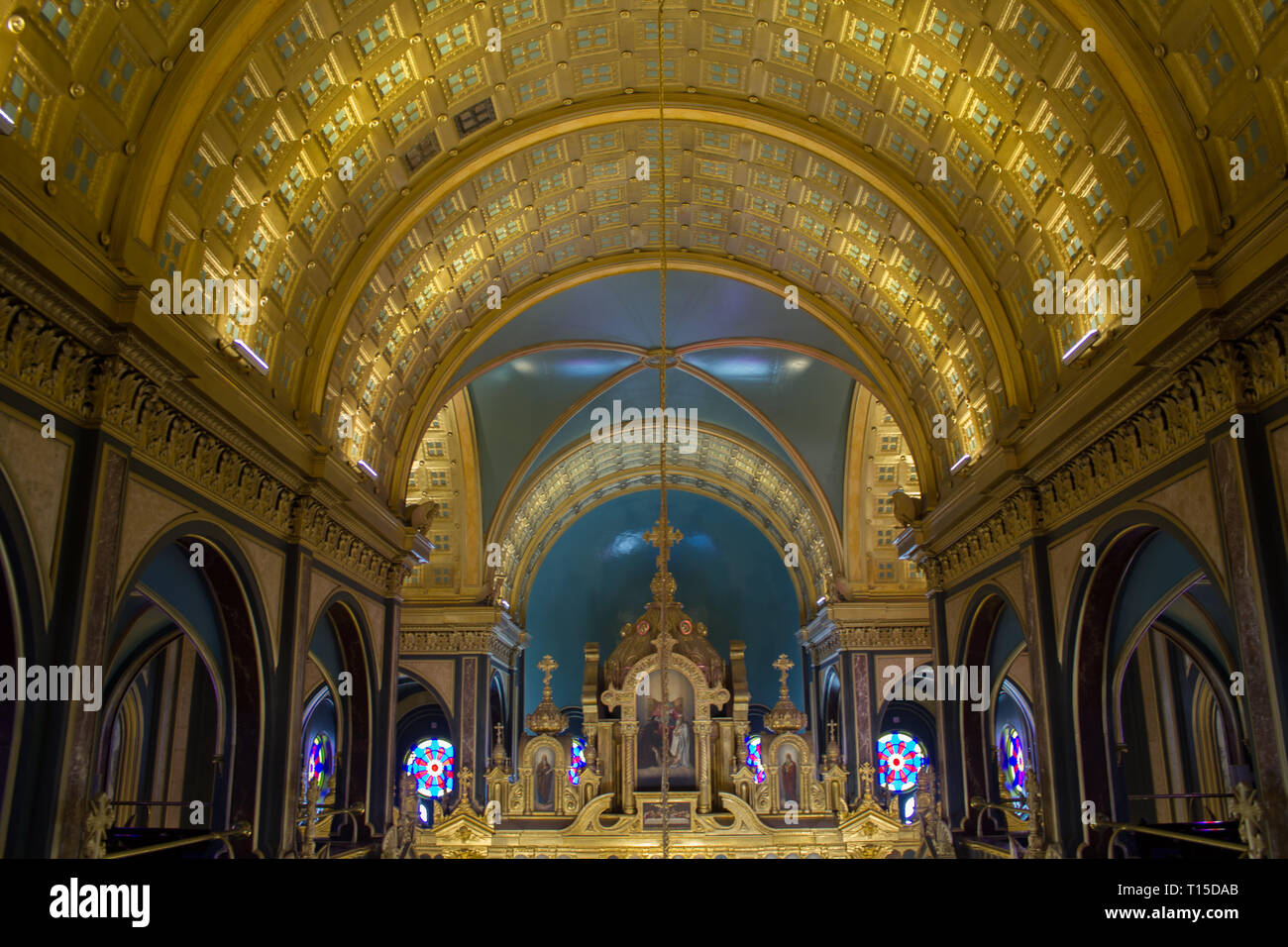 Balat, Istanbul / Turkey - September 24 2018: Bulgarian Church interior view Stock Photo