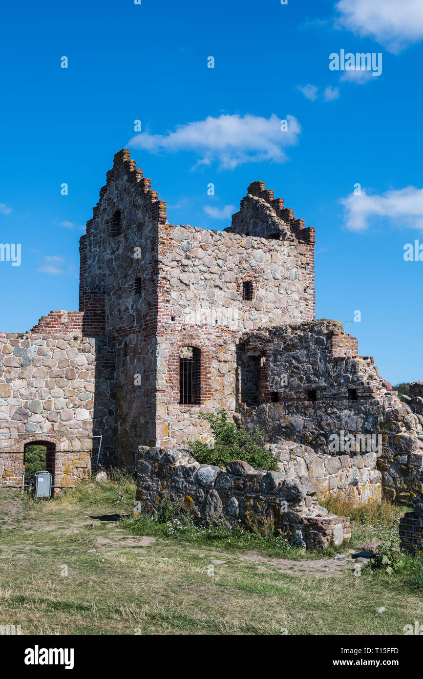 Denmark, Bornholm, Hammershus Castle ruins Stock Photo Alamy