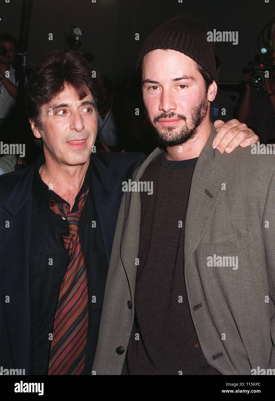 LOS ANGELES, CA. October 13, 1997: Actors Al Pacino (left) & Keanu