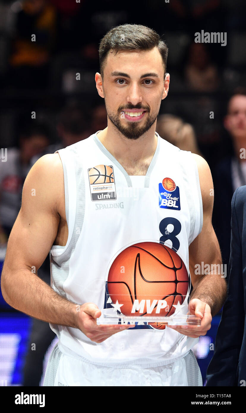 Trier Germany 23rd Mar 2019 Basketball Allstar Game Team National Team International Ismet Akpinar Ratiopharm Ulm Holds His Award As Best Player Mvp In His Hand Credit Harald Tittel Dpa Alamy Live News