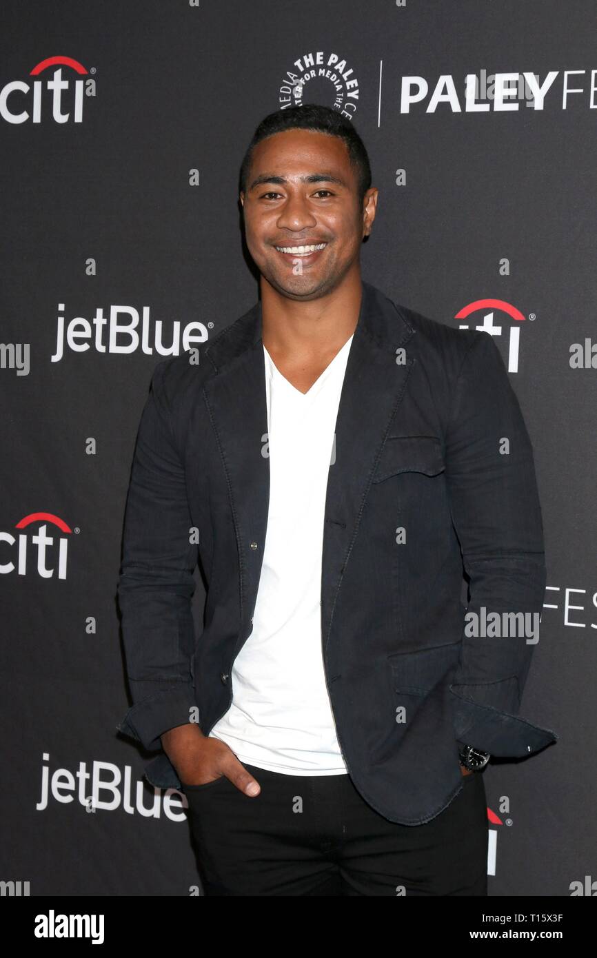 Los Angeles, CA, USA. 23rd Mar, 2019. Beulah Koale at arrivals for PaleyFest LA 2019 CBS Hawaii Five-0, MacGyver, and Magnum P.I., The Dolby Theatre at Hollywood and Highland Center, Los Angeles, CA March 23, 2019. Credit: Priscilla Grant/Everett Collection/Alamy Live News Stock Photo