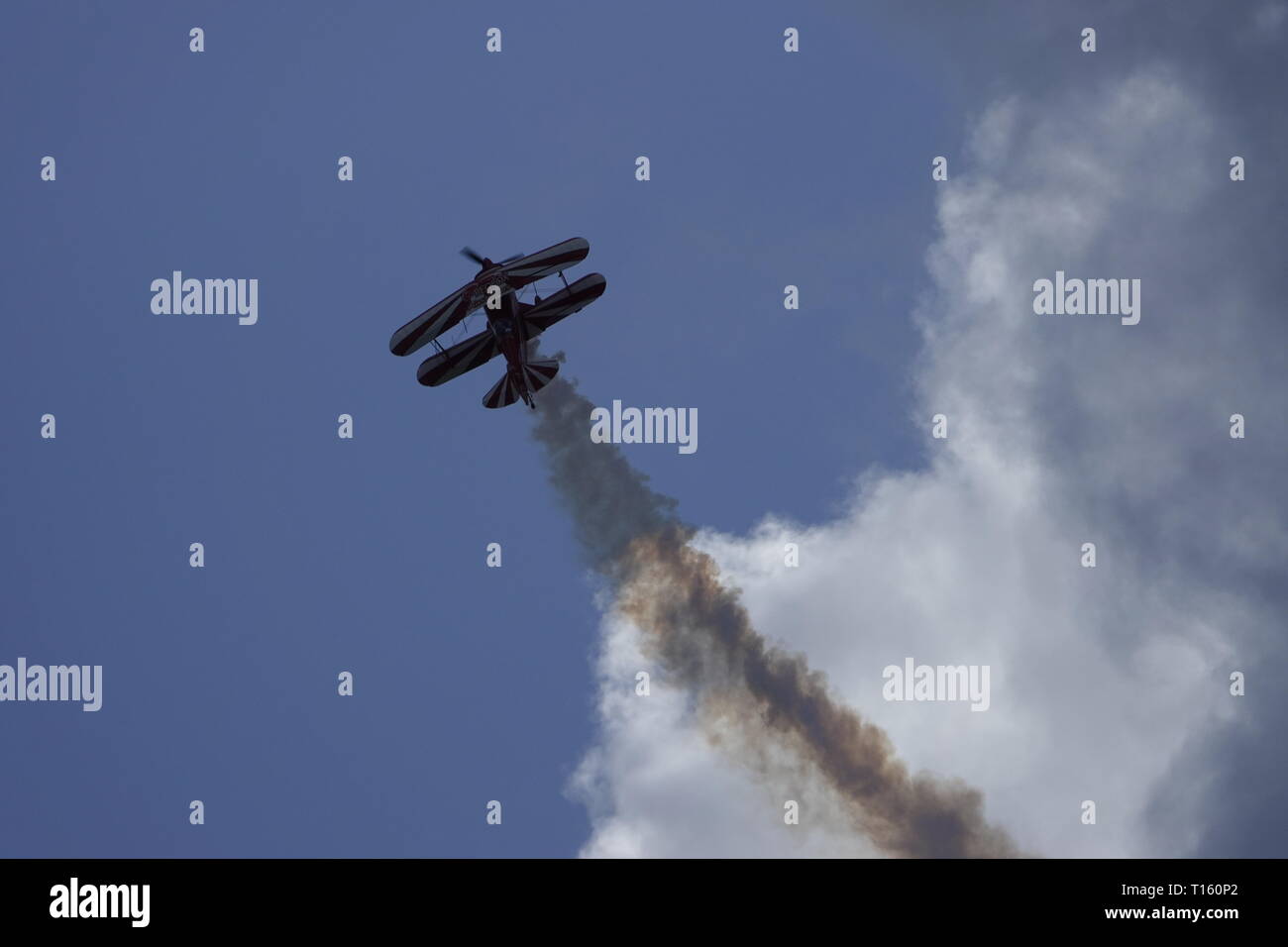 California, USA. 23rd Mar, 2019. 23rd March, 2019   Salinas, California, USA      Scenes from the annual  Salinas Air-Show, featuring the US Navy 'Blue Angels' arobatic team. Here Yuichi Takagi, US based, japanese aerobatic, pilot puts his Red Fox Team's Pitts special through it's paces Credit: Motofoto/Alamy Live News Stock Photo