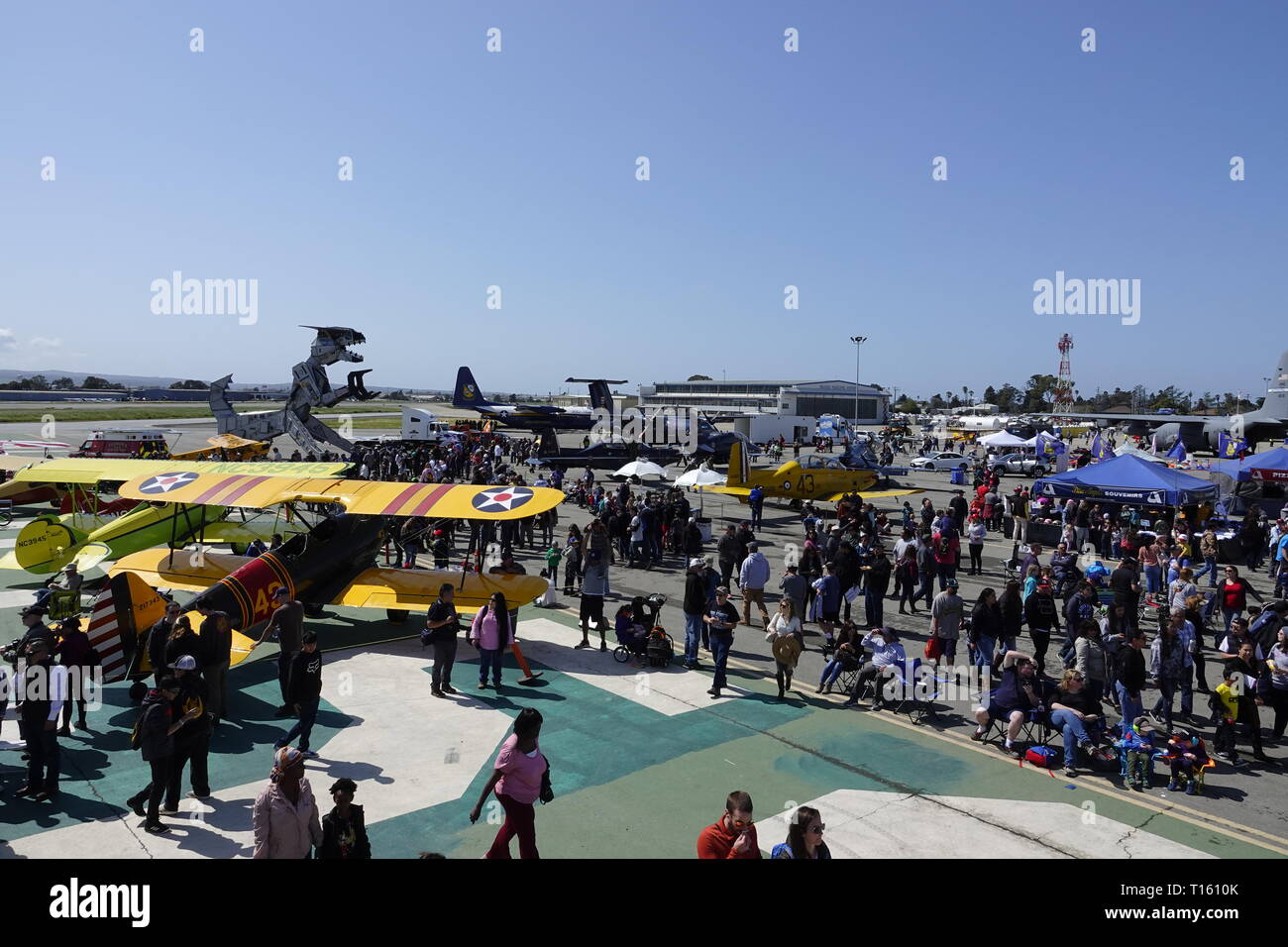 California, USA. 23rd Mar, 2019. 23rd March, 2019   Salinas, California, USA      Scvenes from the annual  Salinas Air-Show, featuring the US Navy 'Blue Angels' arobatic team Credit: Motofoto/Alamy Live News Stock Photo