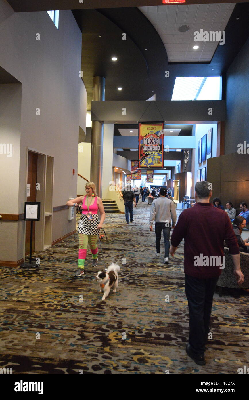 Frisco, USA. 23rd March, 2019. Pets are even visitors to the Texas