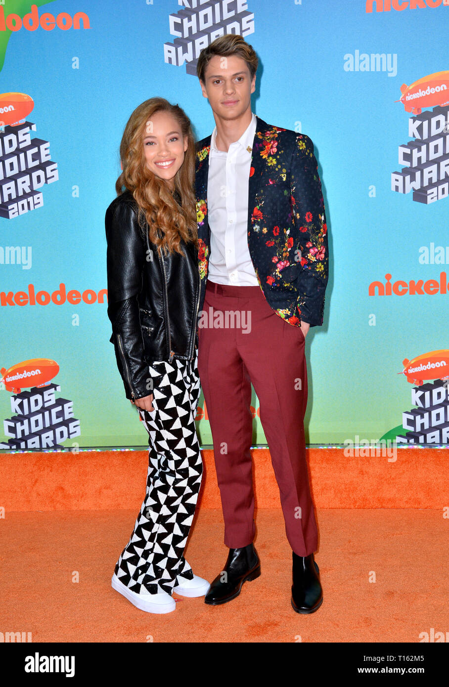 Los Angeles, USA. 23rd Mar, 2019. Jace Norman & Shelby Simmons at