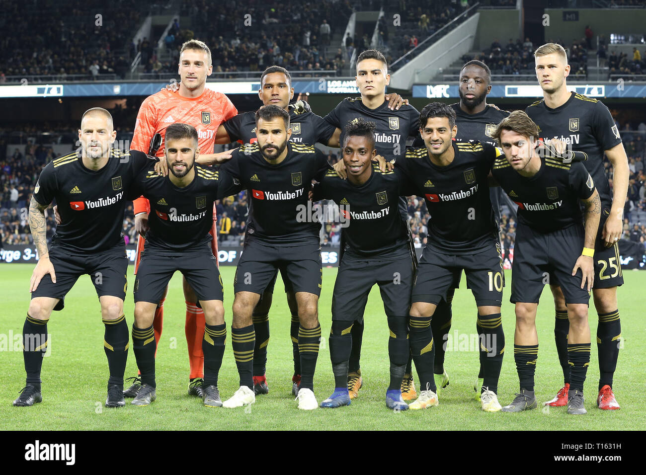 Los Angeles, CA, USA. 23rd Mar, 2019. LAFC starters pose for a