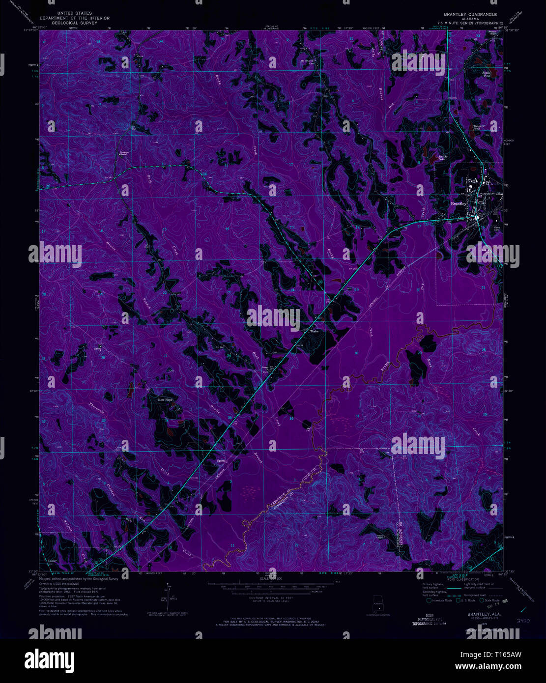 Brantley alabama map hires stock photography and images Alamy