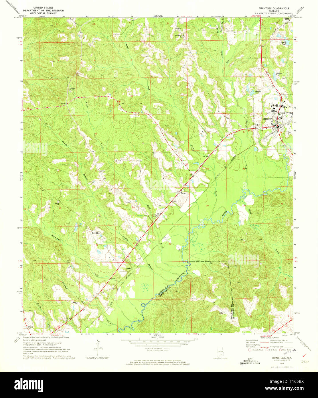 Brantley alabama map hires stock photography and images Alamy