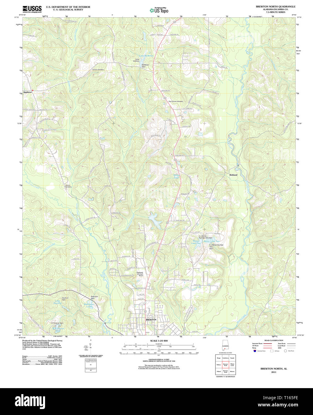 Brewton alabama map hires stock photography and images Alamy