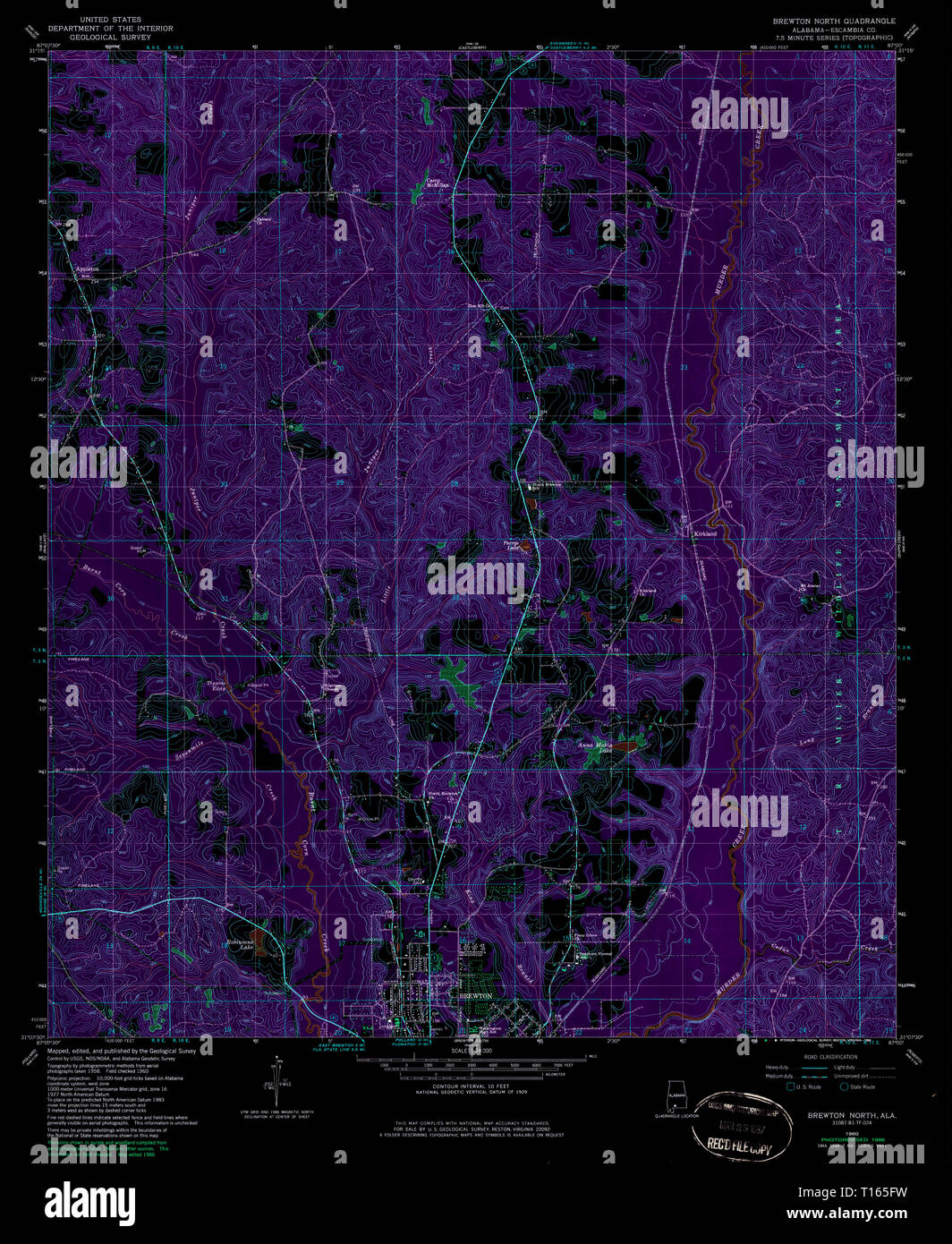 Brewton alabama map hires stock photography and images Alamy