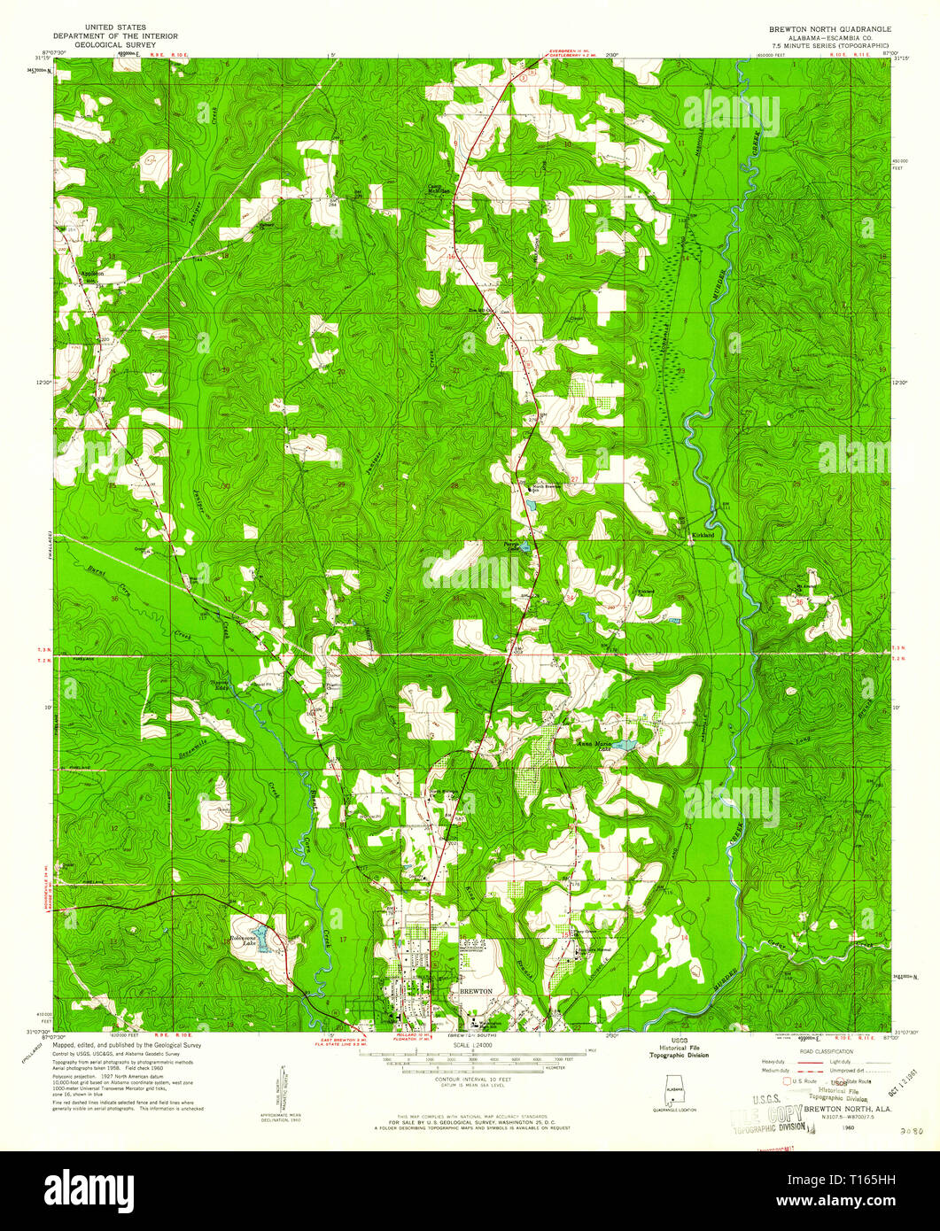 Brewton alabama map hi-res stock photography and images - Alamy