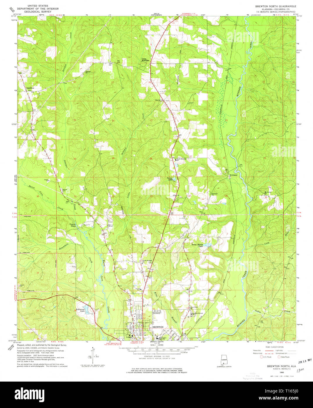 Brewton alabama map hires stock photography and images Alamy