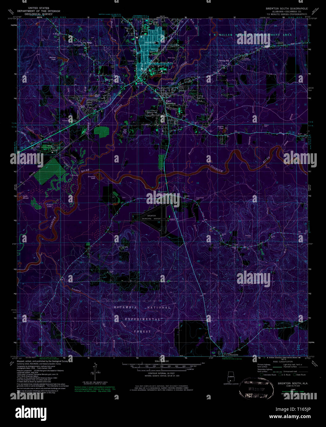 Brewton alabama map hires stock photography and images Alamy