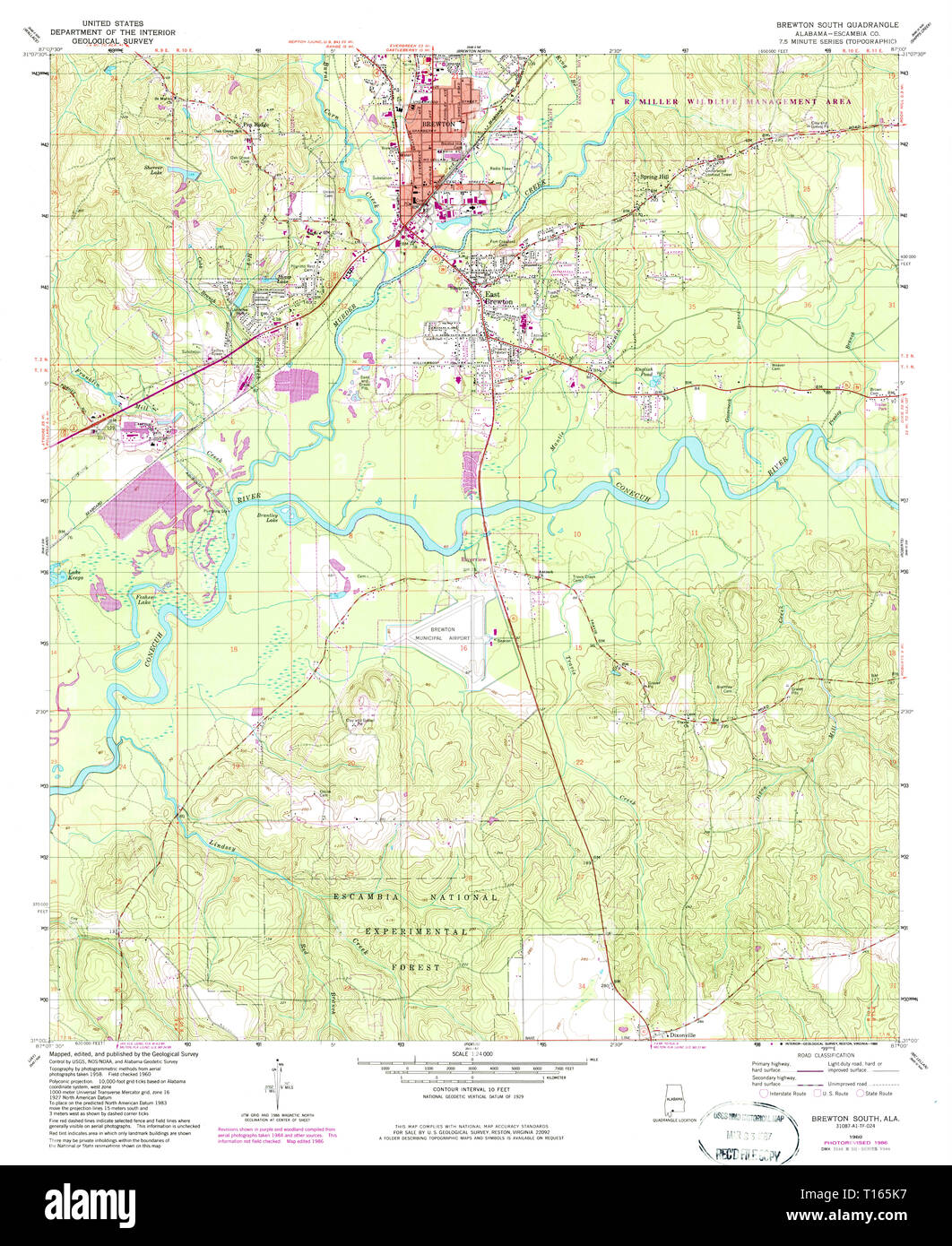 Brewton alabama map hi-res stock photography and images - Alamy