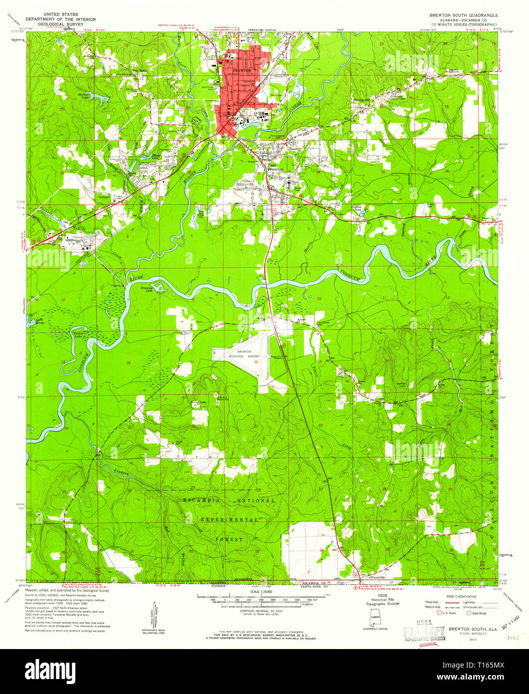 Brewton alabama map hires stock photography and images Alamy