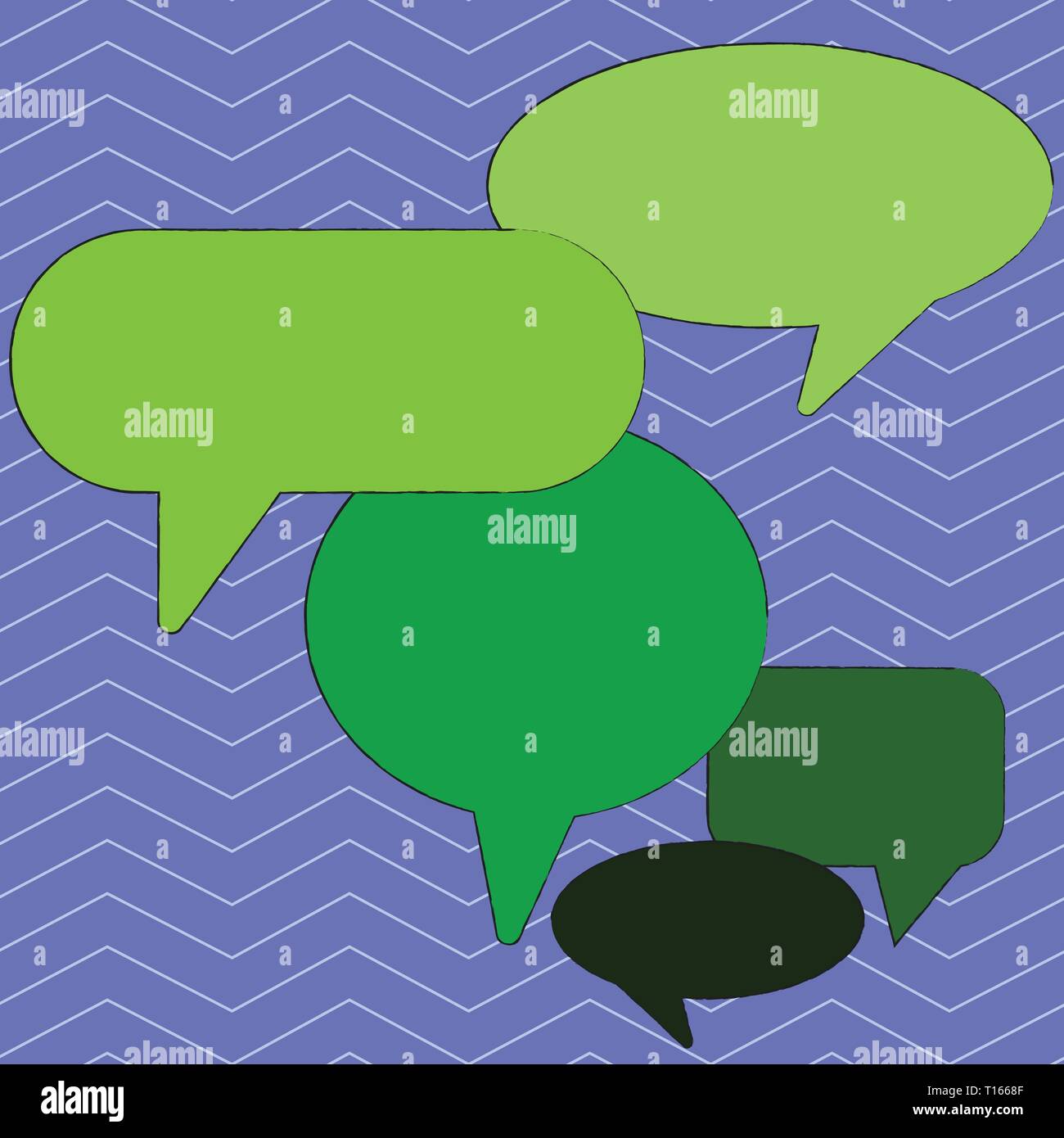 Many Color Speech Bubble in Different Sizes and Shade for Group Discussion Copy Space design Empty template text for Ad, promotion, poster, flyer, web Stock Vector