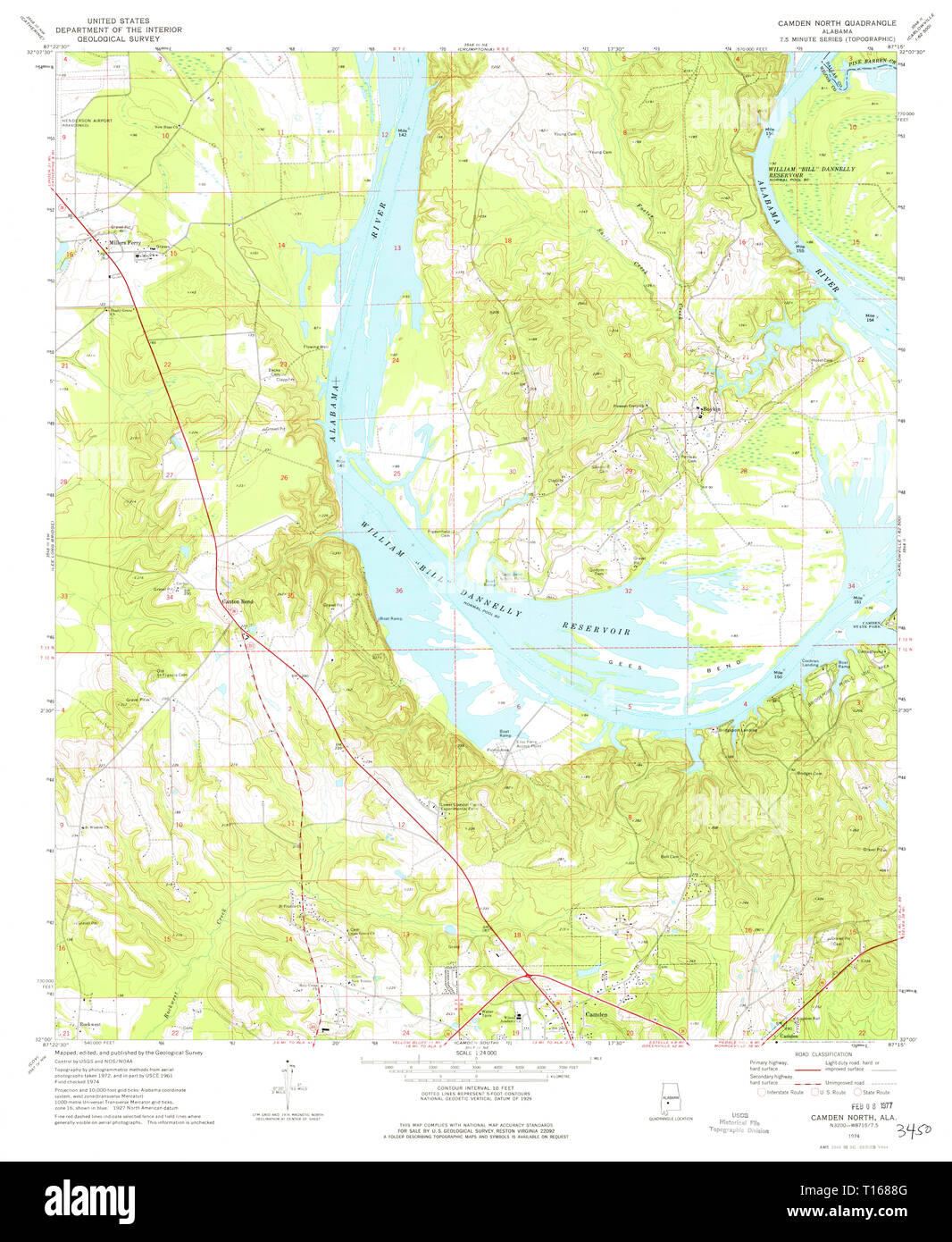 Camden alabama map hires stock photography and images Alamy