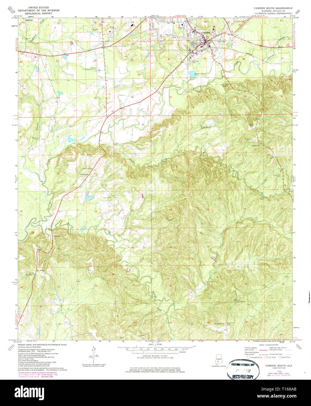 Camden alabama map Cut Out Stock Images & Pictures Alamy