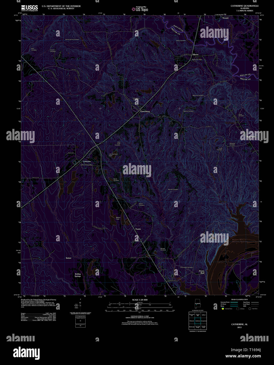 Catherine alabama map hires stock photography and images Alamy
