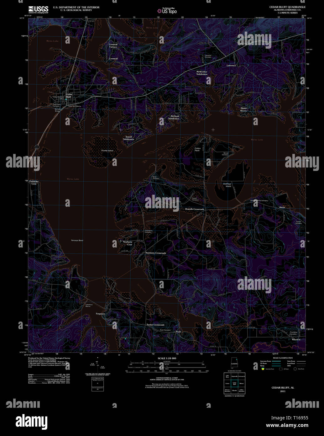 Map of cedar bluff hires stock photography and images Alamy