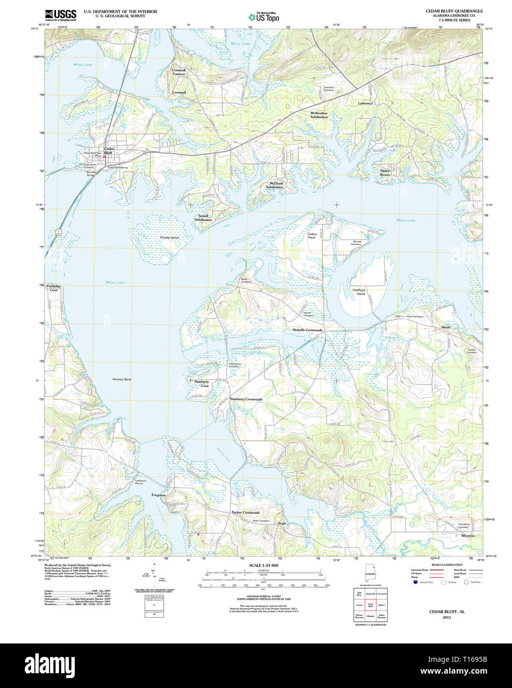 Map of cedar bluff hires stock photography and images Alamy