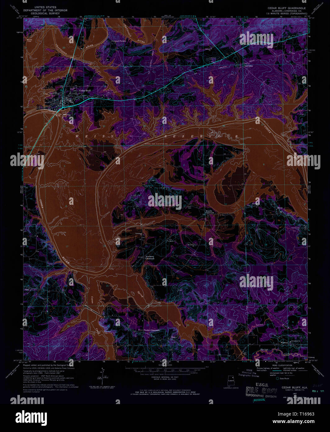 Map of cedar bluff hires stock photography and images Alamy